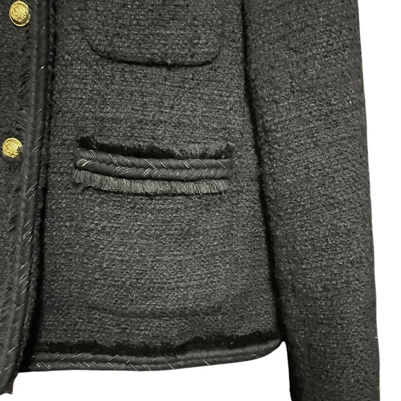 J. Crew Black Buckle Lady Blazer Size 10 Academia Work Office Chic Elegant Fall‎ - Picture 5 of 15